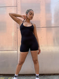 Everywear Black Scoop-Neck Short-Length Unitard